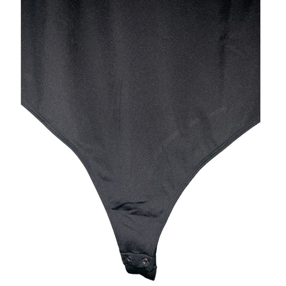 Bar Ill Trendy Plus Size Sculpting Short-Sleeve Bodysuit. Sz 2X/3X Deep Black - Picture 8 of 10